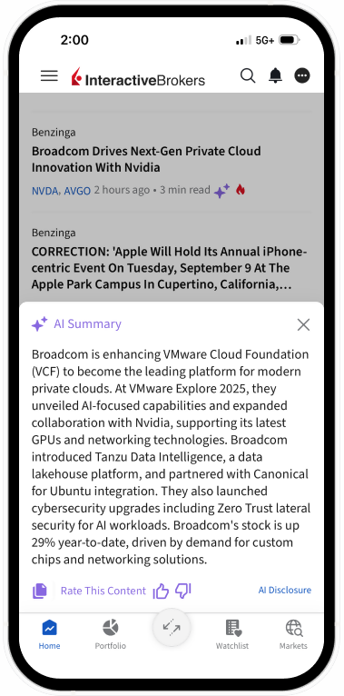IBKR Mobile User Interface